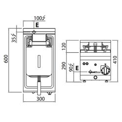 Φριτέζα Ηλεκτρική - 10 Λίτρα - 6 kW