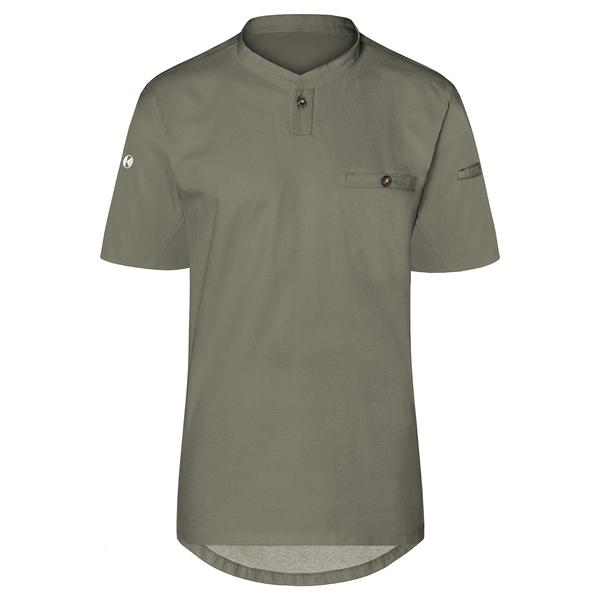 (6 peças) Karlowsky - Camisa de trabalho masculina de manga curta Performance - Sage - Tamanho: L