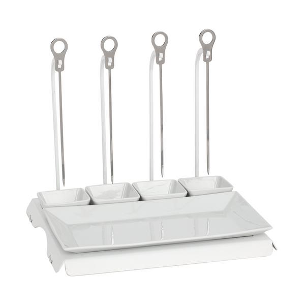 CLASSICO - Porte-brochettes - Blanc - incl.4 brochettes