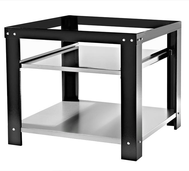 Postolje - 1210x865x850 mm | 54 kg - 2 police | crno | visoka nosivost | lako čišćenje | otporno na toplinu - za pećnice za pizzu - kompatibilno s GPOE630DN