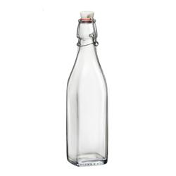 (12 peça) Garrafa de vidro Bormioli Rocco - DUBLIN - com rolha de balanço - 500 ml