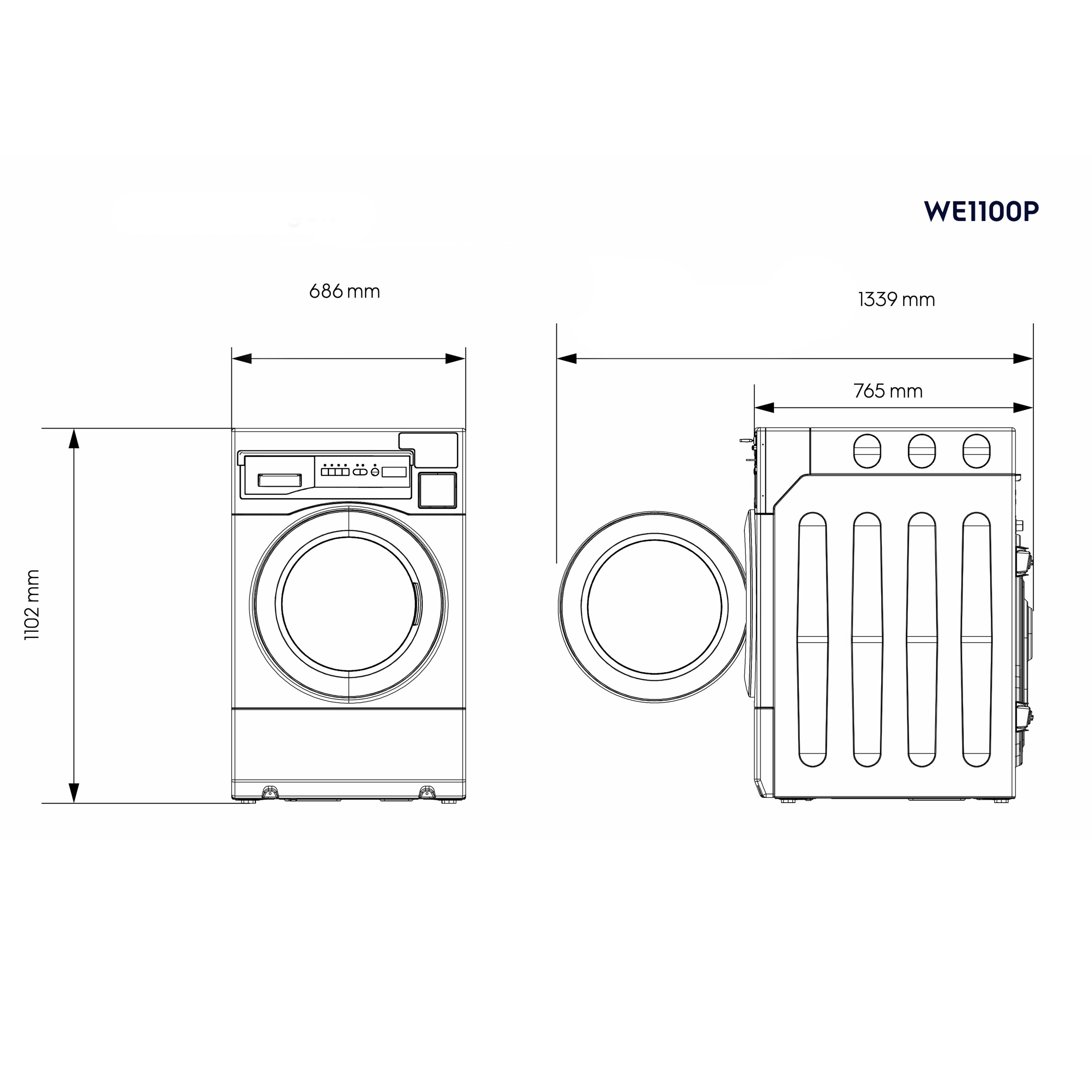 ELECTROLUX | myPRO XL WE 1100P - Lave-linge professionnel intelligent - 12 kg - avec pompe de vidange