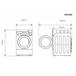 ELECTROLUX | myPRO XL WE 1100P - Smart professionele wasmachine - 12kg - met afvoerpomp
