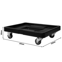 Thermobox - Chargement par l’avant - GN 1/1 - 2x 58L - pour 12x GN 1/1 - incl. chariot de transport - 520x695x1400mm