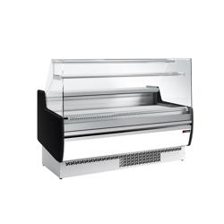 Koeltoonbank - 1622x953mm - 178 liter - front wit - met 2 deuren - met 1 legroosters - rechte ruit