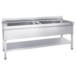 Allayksikkö Premium - 2000x700mm - jalustalla ja 2 altaalla