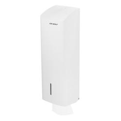 AIR-WOLF | 750 adede kadar tekli yaprak için tuvalet kağıdı dispenseri - Paslanmaz Çelik - Beyaz