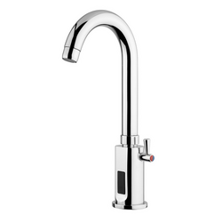 Mitigeur monocommande haut de gamme - avec capteur infrarouge et bec pivotant élevé - 130 mm