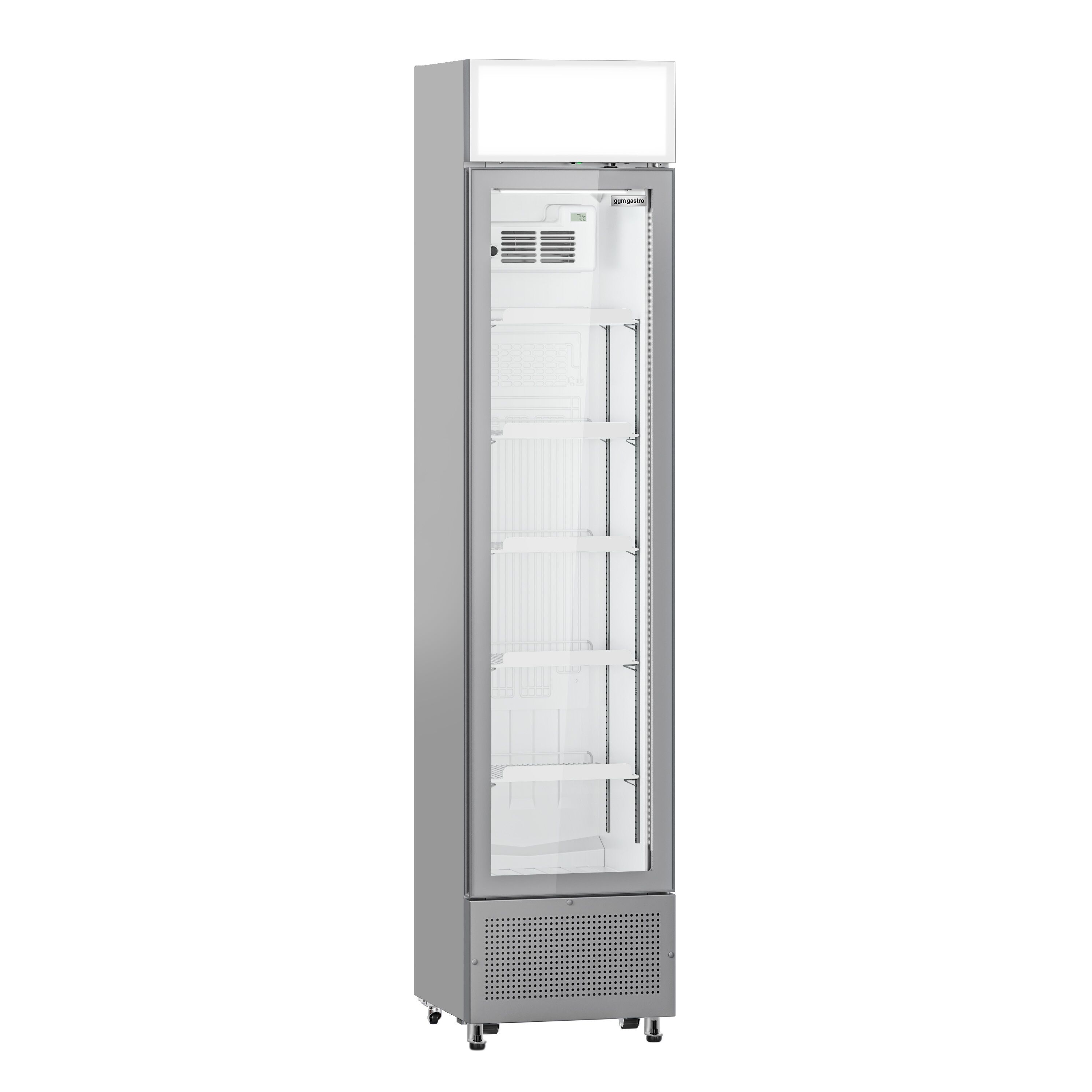Vitrine réfrigérée à boissons - 145 litres - design sans cadre - avec 1 porte vitrée et écran publicitaire