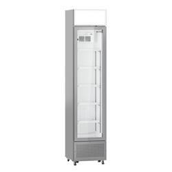 Commercial Beverage Display Fridge PREMIUM - Frameless - 145 L - 1 Glass Doors - Advertising Display
