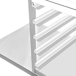 Base armadiata - 5 cassetti - Modulo base 450x560mm - 450x560mm - compatibile con Tavolo da lavoro in acciaio inox Serie ATK 600mm profondità
