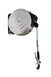 Enrouleur mural en inox - 15m - avec pistolet de lavage & support mural - raccord1/2"