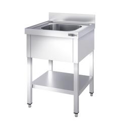 Mesa com pia de lavagem com base PREMIUM - 0,6 m - 1 pia C 40 x L 40 x P 25 cm