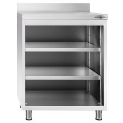 طاولة للبار - ستانلس ستيل - 800x600mm - مع رف سفلي