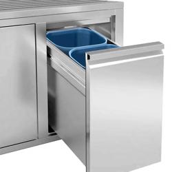 Spülschrank - 1200x600mm - mit Abfallbehälter & 1 Becken links