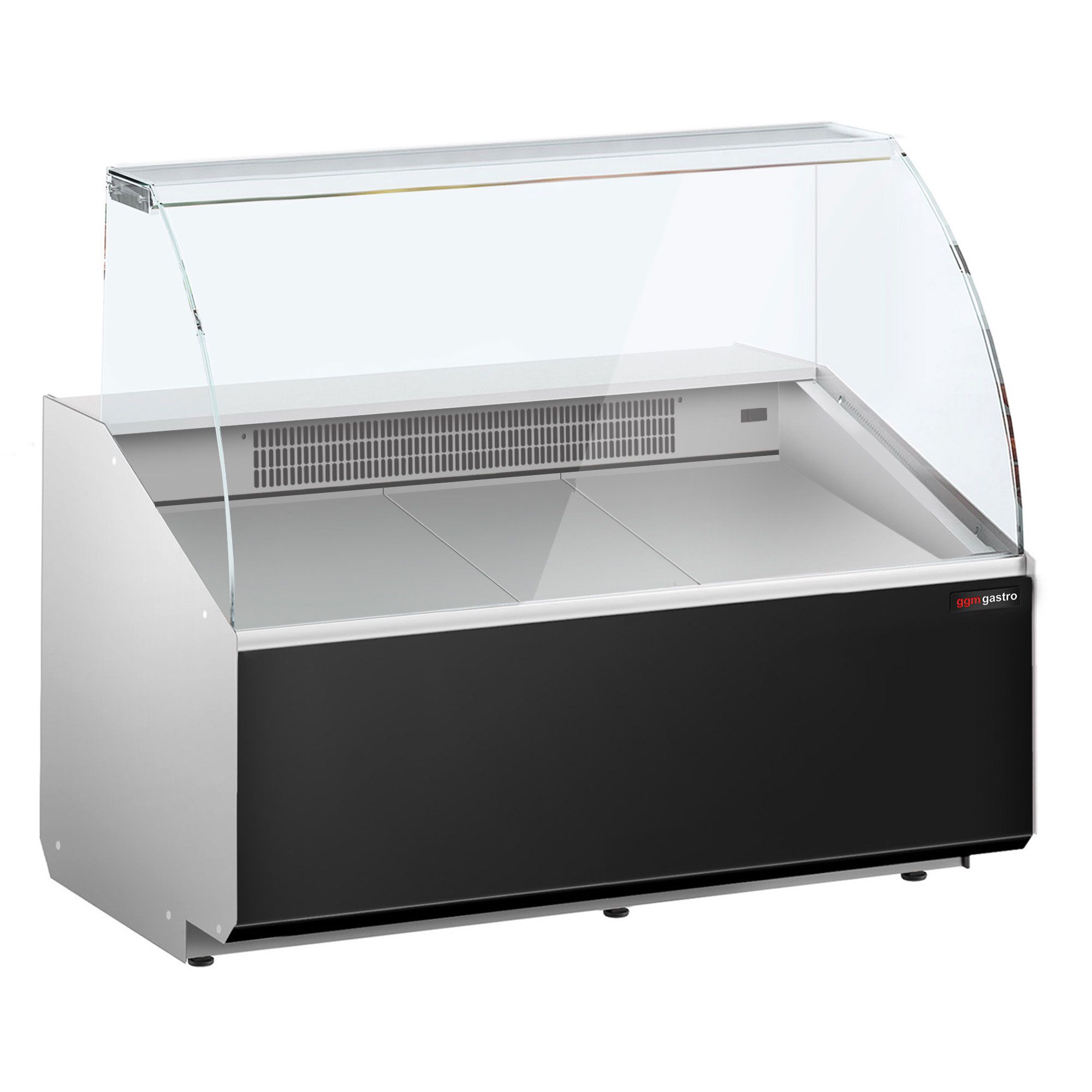 Comptoir vitrine réfrigérée - 1256x979mm - +2/+6°C - 262L - Façade noire