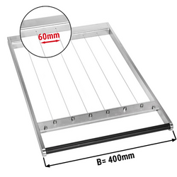 Frame voor dubbele pralinesnijder/chocoladesnijder - Draadafstand: 60 mm