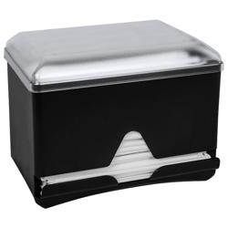 Distributore di cannucce - Bifacciale - Polistirene - Nero - 254x200x203mm - coperchio removibile - 500 cannucce