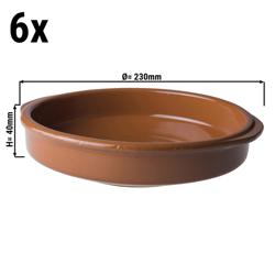 (6 stuks) CLASSICO - Tapasschaal - Ø 230mm - bruin