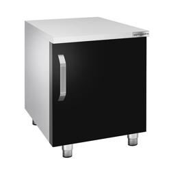 Stainless Steel Substructure - with Base Shelf Mario 700 - 400x620x587mm - Black front - 1 door - Series Mario 700