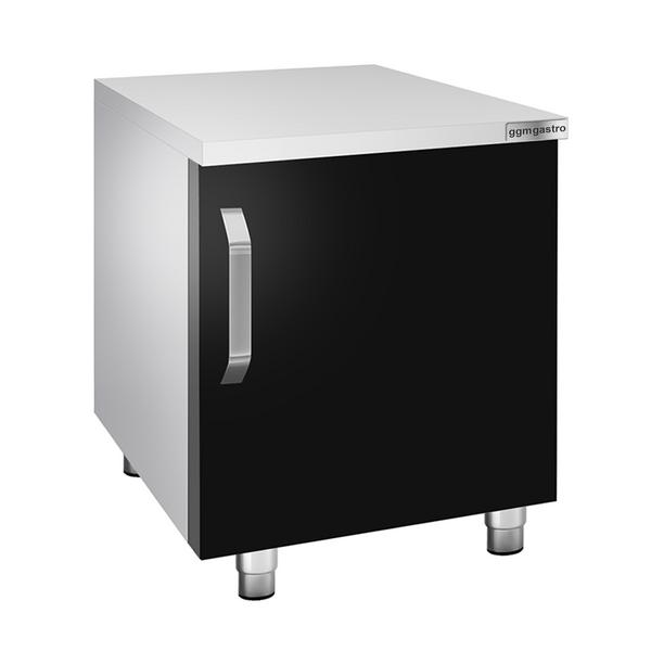 Edelstahl Unterbau - 400mm - 1 Tür - Schwarz