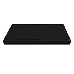 Chopping Board with Juice Groove - 325x530mm - Thickness: 20mm - HACCP-Compliant - Polyethylene - Black