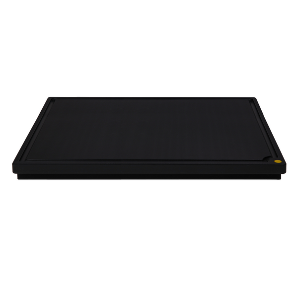 Snijplank met sapgroef - 530x325mm - Dikte 20mm - Zwart