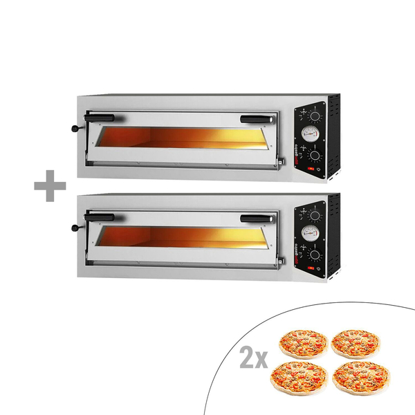 (2 peças) forno de pizza 4 + 4x 30 cm