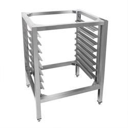 Commercial Combi Oven Stand for KB511 & KB1011 – Stainless steel - 710×630×1000 mm - 8× GN 1/1 tray holder incl. - Fixed feet