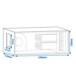 Système de purification d’air avec moteur – 2000 m³ – avec préfiltre et filtre à charbon actif