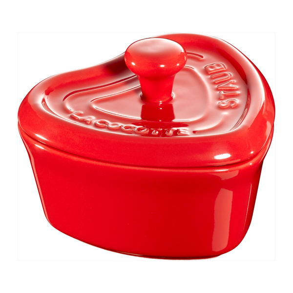 STAUB | CERAMIQUE - Mini Cocotte - Formă de inimă - 90mm - Ceramică - Roșu cireșe