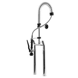 Douchette de pré-rinçage avec mélangeur bi-trou - entraxe155mm - avec gâchette, flexible600mm & raccord1/2"