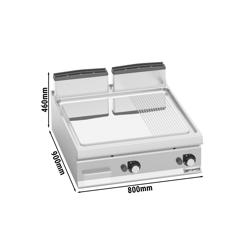 Gasbakplaat - 20kW - Glad/geribbeld