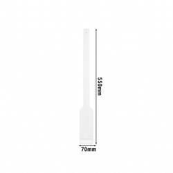 Spatola in silicone - Polietilene - 30x70mm - Lunghezza: 550mm - bianco
