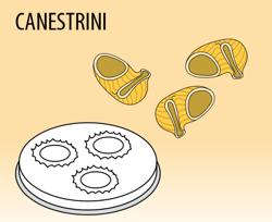 Nudelformscheibe - Canestrini Ø 16mm - passend für NMF5N - Ø 50mm