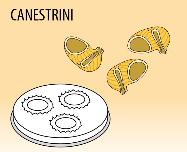 Nudelformscheibe - Canestrini Ø 16mm - passend für NMF5N - Ø 50mm