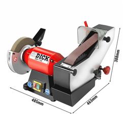 F. DICK | SM-130 Wet Belt Knife Sharpener – Belt 1000×50 mm – Ø200×25 mm Wheel – 400 W – Red