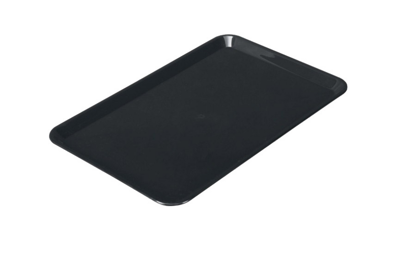 Prostokątna taca prezentacyjna - 360x240x15mm - Czarna	