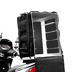 Scooterlar için Pizza Kutusu / Yalıtımlı Çanta - 8 pizza kutusu için 40x40cm - Siyah