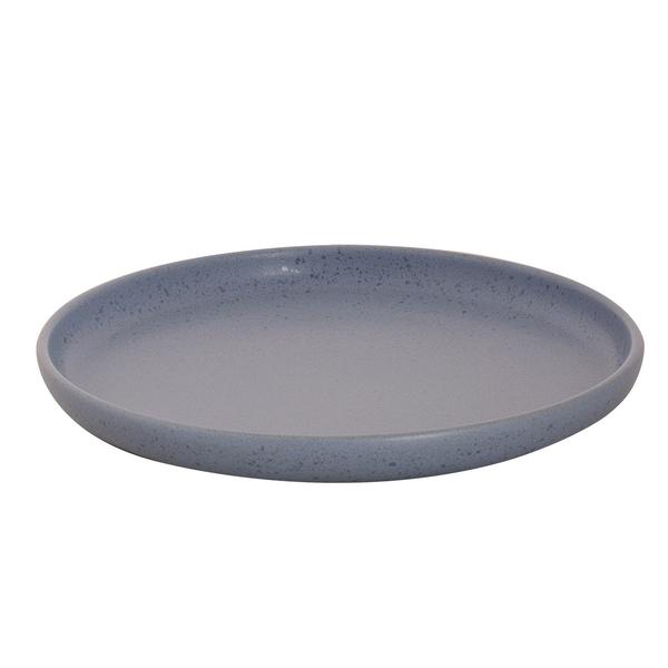 (6 pcs) SANDY LOAM | Plate - flat - Stoneware - Ø220mm - Blue