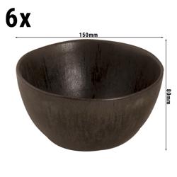 (6 pz) Ciotola - Tama - Gres porcellanato (Steinzeug) - tonda - Ø150mm - impilabile - Blu