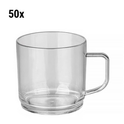 (50 stuks) Polycarbonaat thee / koffiekop, Helder - 200 ml