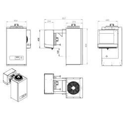 Wand-vriesunit - Type Mono - maximaal voor 7,5m³