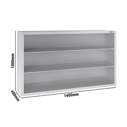 Paslanmaz çelik duvar dolabı ECO - 1400x400mm - sürgü kapısız 1000 mm yükseklik