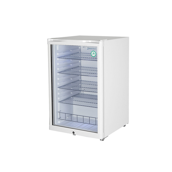 GASTRO-COOL | Frigorífico de bar - 540mm - 130 litros - com 1 porta de vidro - Branco