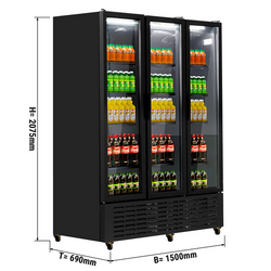 Холодильник для напитков - 1500 Л.- 3 Стекл. двери  - с LED-освещением