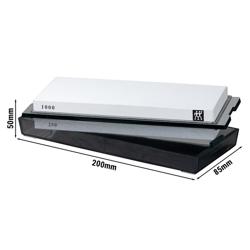 ZWILLING | Whetstone Knife Sharpening Stone – Double-Sided - Grit 250/1000 - Pure White