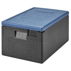 CAMBRO | CAM GOBOX® - chargeur par le haut - GN 1/1 - Noir - Couvercle Bleu Glacé