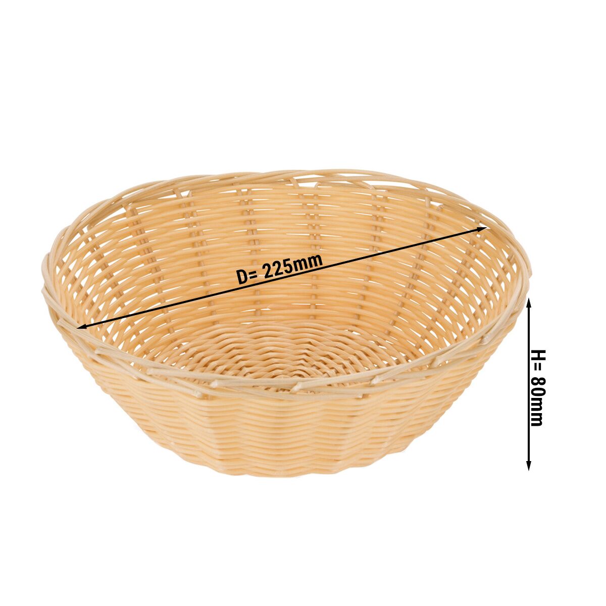 Corbeille à pain - Ø 22,5 cm - Beige