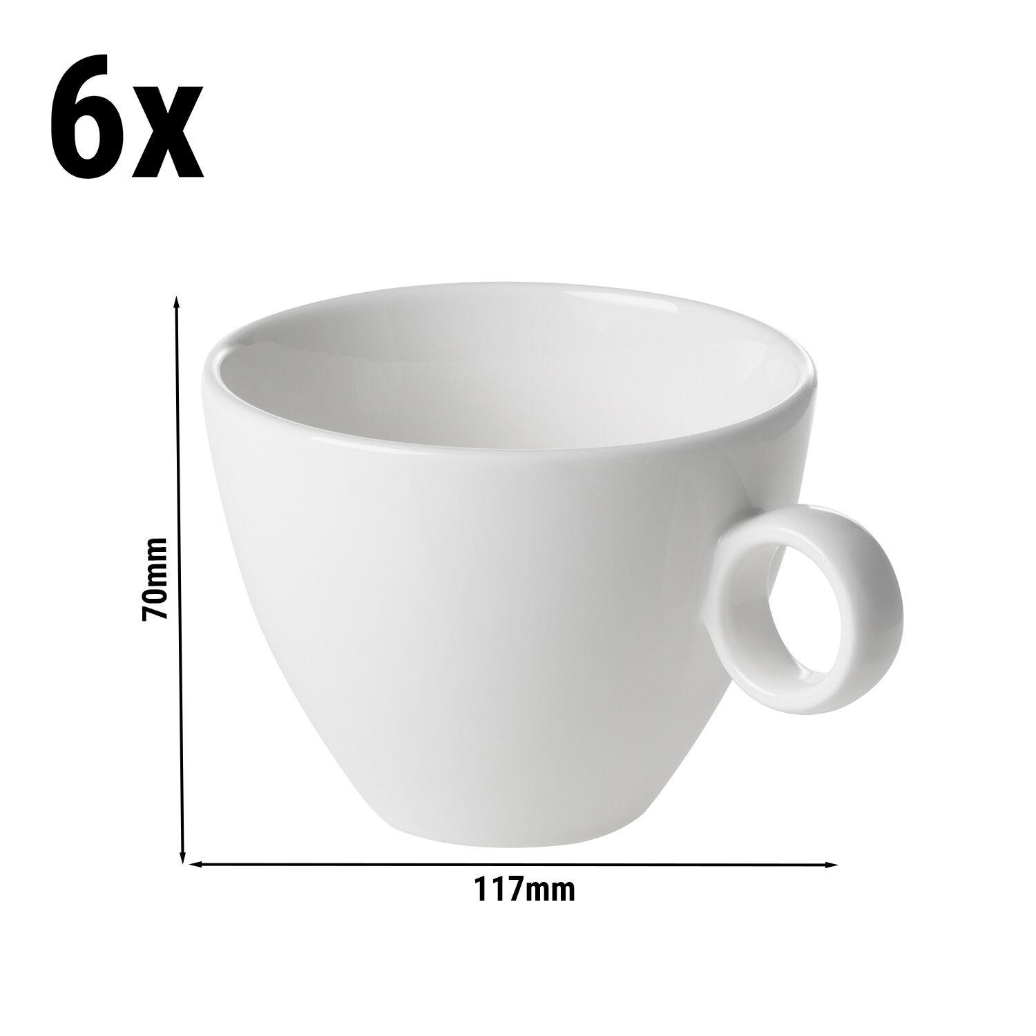 (6 pcs) BART - Tasse à cappuccino Bart - 230ml - Ivoire